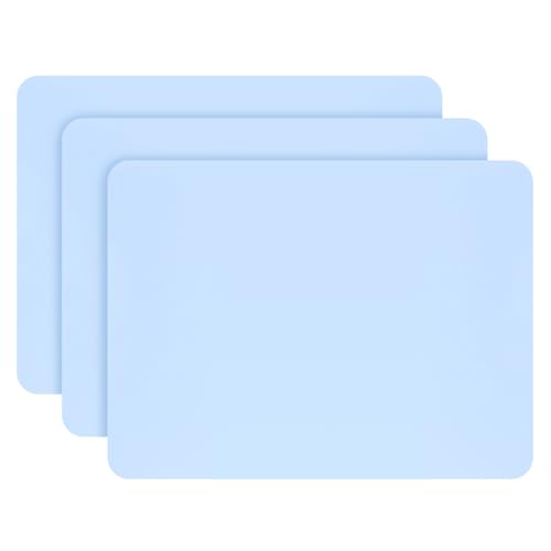 Gartful 3Pack Silicone Sheet for Crafts, Resin Jewelry Casting Molds Mat, Food Grade Silicone Placemat, Multipurpose Table Protector, Nonstick Nonskid Heat-Resistant, Blue (15.7x11.8inch) - color: Blue, size: 3pcs - 40 x 30cm x 0.8mm