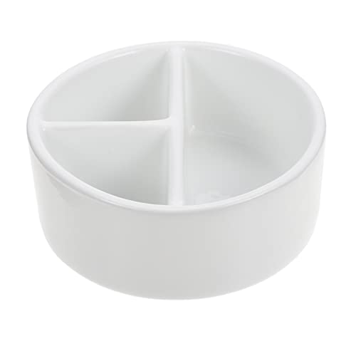 Milisten Ceramic Brush Wash Bowl, White Porcelain Paint Palette, Porcelain Watercolor Painting Dish, Pen Dipping Container, Palette Mixing Tray, Large Capacity Paintbrush Washer for Painting