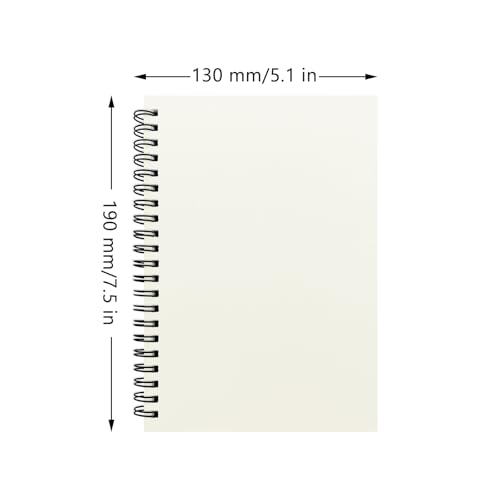 Premium 2-Pack Sketchbooks - Soft Cover, 140 Pages (70 Sheets), 7.5 x 5.1 inches, 100GSM Paper, Black Spiral Notebooks Set