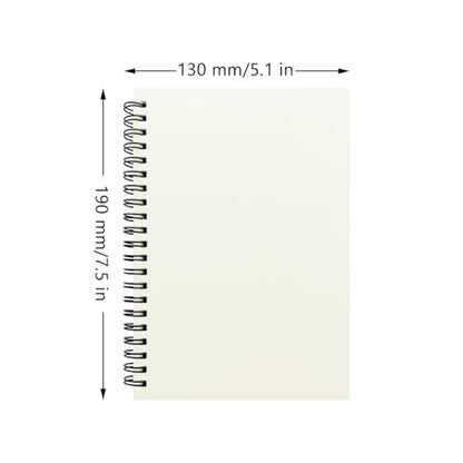 Premium 2-Pack Sketchbooks - Soft Cover, 140 Pages (70 Sheets), 7.5 x 5.1 inches, 100GSM Paper, Black Spiral Notebooks Set