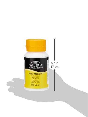 Winsor & Newton Galeria Acrylic Matte Medium, 16.9-oz (500ml) Jar - color: Matte Medium, style: 16.9-oz