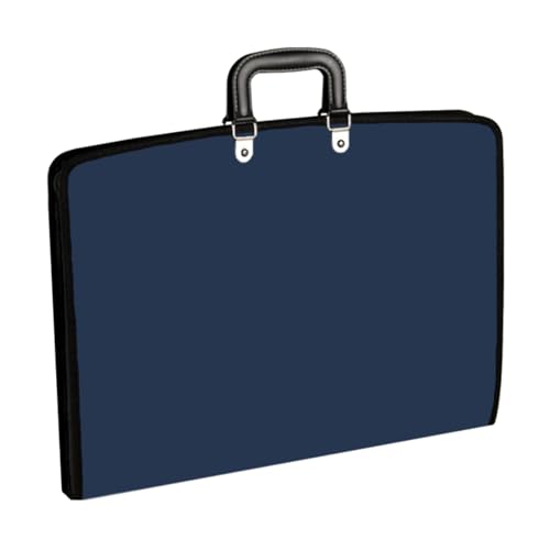 Acocony 11x17 Art Portfolio PP Material Blue Pack of 1 | 11x17 Art Portfolio Case with Zipper Closure Oxford Cloth Edge Waterproof - color: Blue