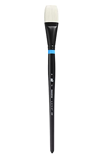 Princeton Aspen Flat Brush, Synthetic, Long Handle, Size 16, 1 Count - color: Black, size: Size 16