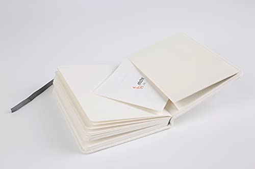 Etchr A6 Portrait Sketchbook - Hot Press Mixed Media 100% Cotton - Hardcover Drawing Book 4.1”x5.8 with 52 Pages, White