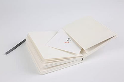 Etchr A6 Portrait Sketchbook - Hot Press Mixed Media 100% Cotton - Hardcover Drawing Book 4.1”x5.8 with 52 Pages, White
