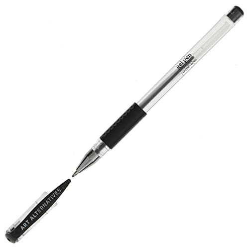 Art Alternatives Gel Pen, Black - Ballpoint - Non-Smear + Quick Dry - Writing, Drawing, Coloring, Journal, Planner - color: Black, size: 1 Count (Pack of 1)