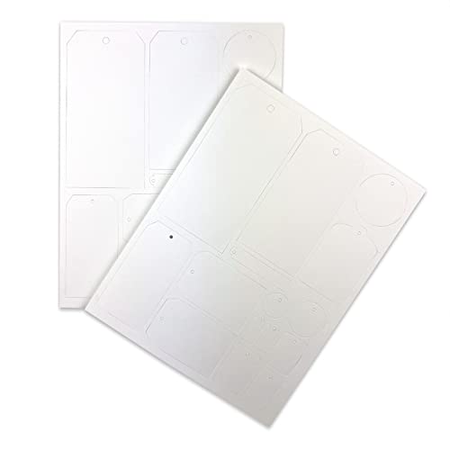ET Cetera EVO White 8.5 x 11 Inch Tag Sheet - Alcohol Ink Paper - Tear Resistant, Recyclable, Reusable Flexible Wipe Off - 2 Sheets - color: White, size: 8.5 x 11 Inches