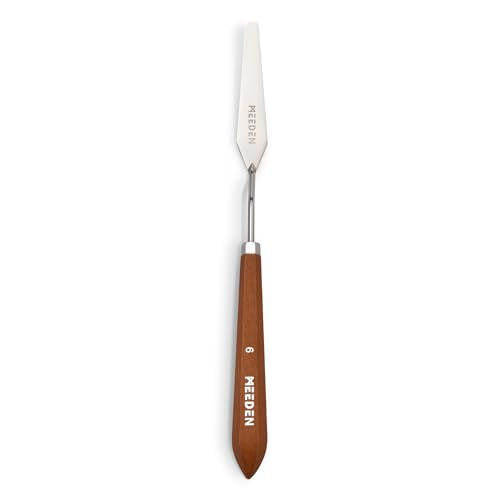 MEEDEN Artist Spatula Painting Knife: 9.92" Flexible Stainless Steel Art Pallet Mixing Knife with Wood Handle for Adults, Beginners, Students, #6 - style: #6