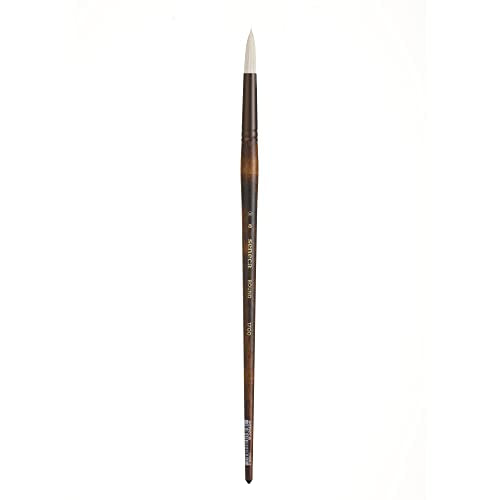 Seneca Artist Brushes by Willow Wolfe, Professional Synthetic Bristle Paint Brush for Acrylic, Oil and Water Mixable Oil, Series 1700, 8 Round - size: 8