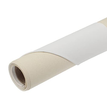 Paramount All Media Double-Primed White Canvas Roll 54" x6 Yard - Unbleached 100% Cotton, Acid-Free Acrylic Primer, 11 oz Primed Weight, Medium-Tooth Surface - Perfect for Oil, Acrylic, Alkyd Paints