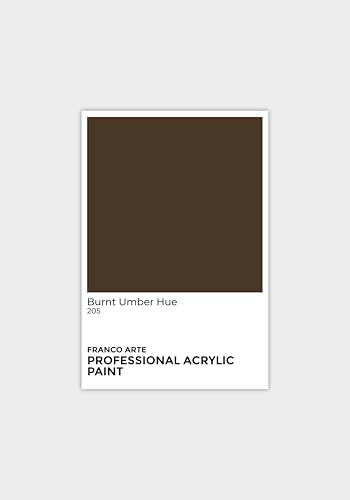 Professional Acrylic Paint – Premium Water-Based, Quick-Drying Acrylics for Artists & Crafters, Non-Toxic Rich Pigment, Multi-Surface Paint for Canvas, Wood, Paper, Ceramic & Indoor Projects Burnt Umber Hue 3,38 U.S fl oz - color: Burnt Umber Hue