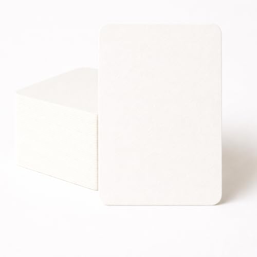 Moriquill 100 Watercolor Paper Cards, 2.75 x 4.75 in, 300gsm | Cold Press Texture with Rounded Corners for Mini Paintings, Journaling, Custom Cards and Tarot-Style Art - size: 2.75 x 4.75