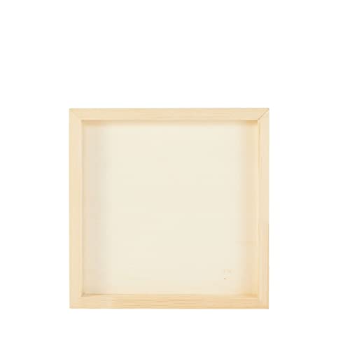 Bright Creations Art Supplies Wood Panels for Painting - 10x10 in, 0.83 in Cradle Depth, Unfinished, Pack of 6 - Cradle Boards for Painting & Craft Boards for Wall Art - size: Square 10x10in