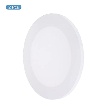 PATIKIL Paint Canvases Panel for Painting, 2 Pack 12x12 Inch Round Wood Frame Stretched Blank Art Board Panels for Acrylic, Oil, Tempera Painting, White - size: 12x12 Inch