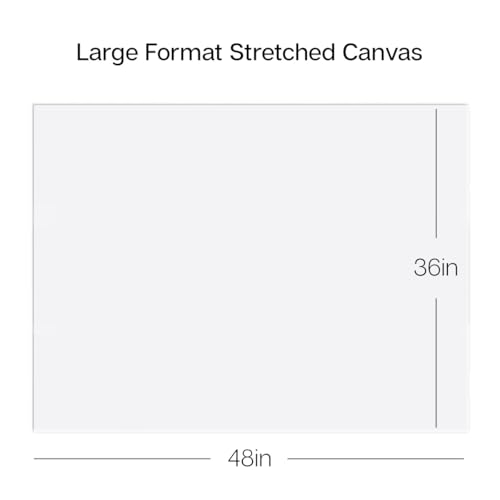 KINGART 816-2 Stretched White Canvas for Painting, 36 x 48 Inch, Pack of 2 - size: 36 x 48 Inch