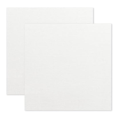 KINGART 844-2 Stretched White Canvas for Painting, 24 x 24 Inch, Pack of 2 - size: 24 x 24 Inch