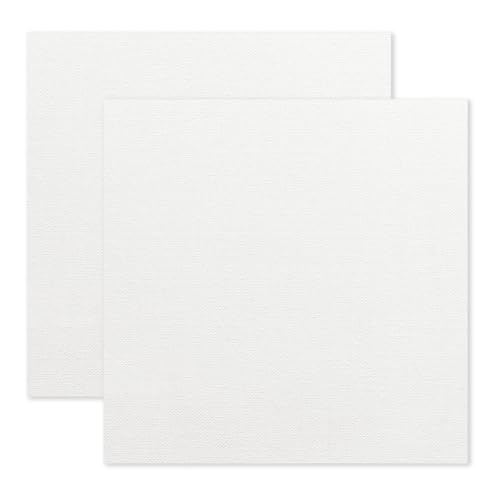 KINGART 847-2 Stretched White Canvas for Painting, 48 x 48 Inch, Pack of 2 - size: 48 x 48 Inch