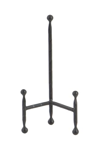 Deco 79 Metal Display Easel Tabletop Easel with Ball Details, Set of 3 Display Stand 12", 10", 8"H, Black - color: Black