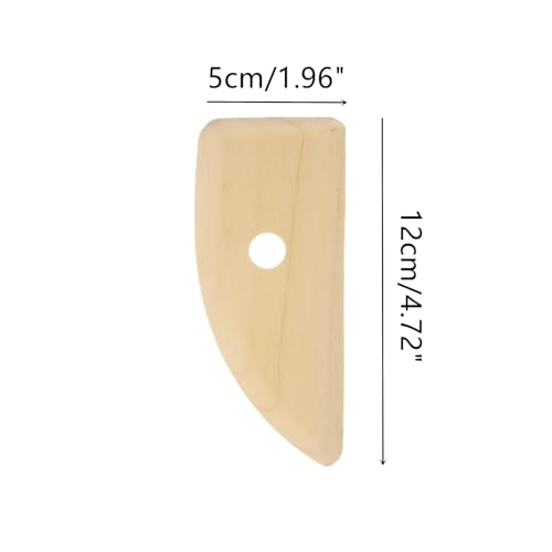 4 Pcs Pottery Ribs Wooden Clay Ceramic Sculpting Tools, 12cm x 5cm