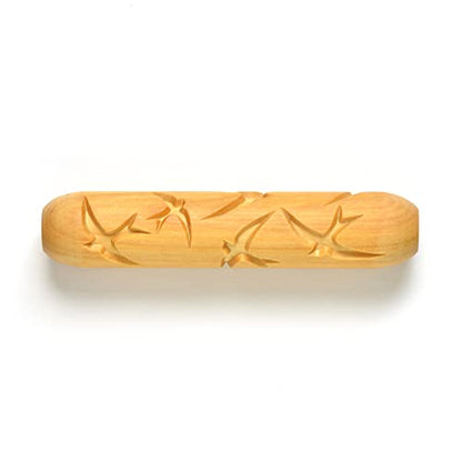 MKM Pottery Tools Wood Big Hand Rollers for Clay (BHR-14 Flying Swallows) - color: BHR-14 Flying Swallows