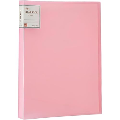 Huacan A3 Diamond Art Storage Book 30 Pages 60 Views Portfolio Presentations Folder Diamond Art Accessories - color: Pink