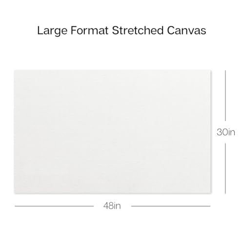 KINGART 845-2 Stretched White Canvas for Painting, 30 x 48 Inch, Pack of 2 - size: 30 x 48 Inch
