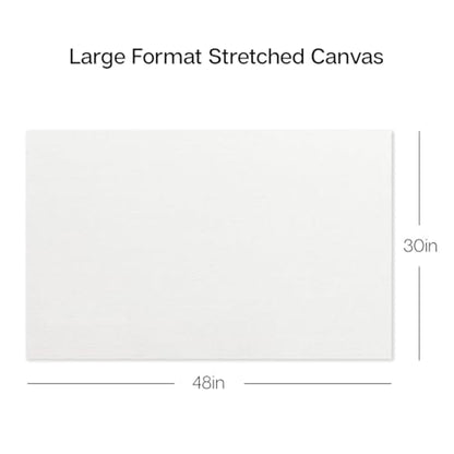 KINGART 845-2 Stretched White Canvas for Painting, 30 x 48 Inch, Pack of 2 - size: 30 x 48 Inch