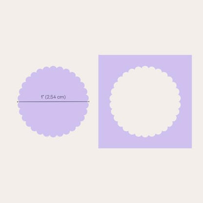 Craftelier - Scalloped Circle Punch 1" (2.54 cm) Diameter | Hole puncher, scrapbooking and crafts projects, lever punch, for paper and cardstock, size 2.75 x 1.77 x 2.36 in - size: Pack of 1: 1" Diameter