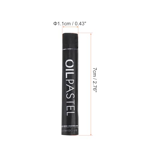 PATIKIL Black Oil Pastels, 12Pcs Soft Oil Crayons Creamy Pastels Stick Art Supplies for Art Painting Drawing Blending Graffiti for Artists Beginners (Pack of 2) - color: Black