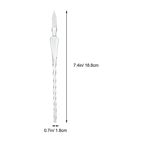 Silver Handmade Glass Dip Pen, High Borosilicate Glass Elegant Crystal Glass Pen for Writing, Drawing, Signatures, Calligraphy, Decoration, Painting, Drawing and Art Supplies