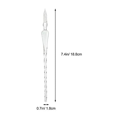 Silver Handmade Glass Dip Pen, High Borosilicate Glass Elegant Crystal Glass Pen for Writing, Drawing, Signatures, Calligraphy, Decoration, Painting, Drawing and Art Supplies