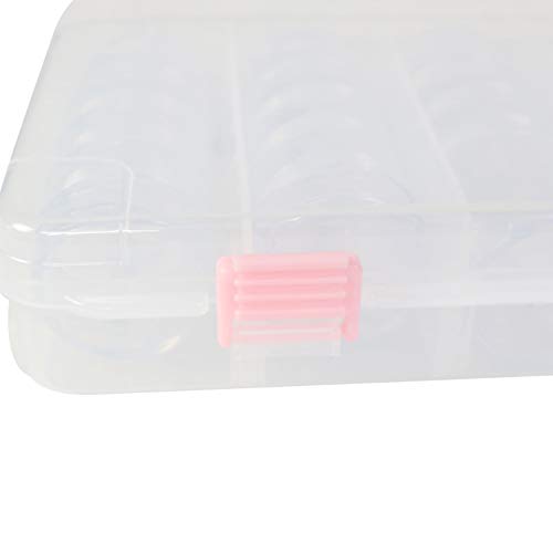 Everything Mary 28-Jar Bead Storage Organizer – Large Clear Case for Diamond Painting, Jewelry & Craft Beads – Durable Plastic Box with Screw-Top Jars for Diamond Art & Small Supplies