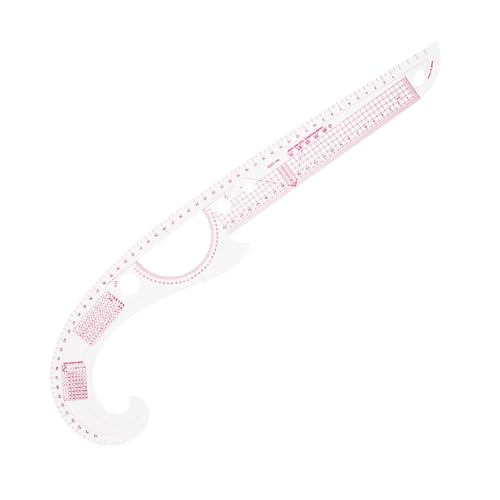 Acrylic Sewing Ruler Set，French Curve Pattern Rulers Kit for Tailors Designers Precision Pattern Making Guides Quilting and DIY Supplies (Ruler Set 4-15Pcs) - color: Pink Ruler Set 4-15Pcs
