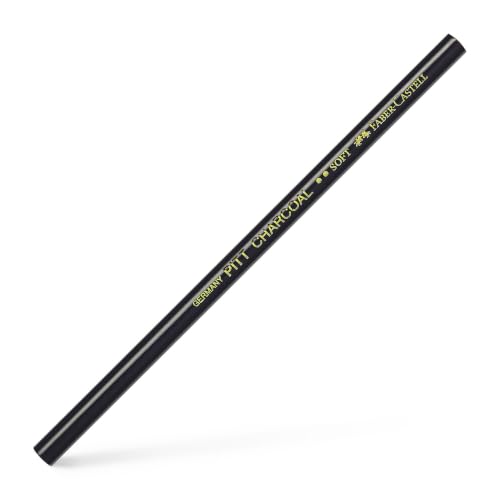 Faber-Castell PITT Charcoal Pencil Supreme Artist Quality, Grease and Oil Free, Black Soft