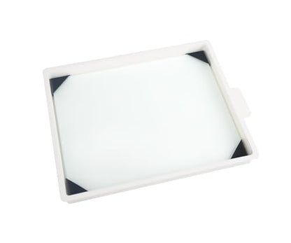 New Wave POSH Glass Paint Palette & Masterson Sta-Wet Handy Palette 6.75"x8.4" Set - Tempered Glass Palette for Painting & Airtight Sta-Wet Palette to Keep Paint Fresh - Made in USA (White) - color: White