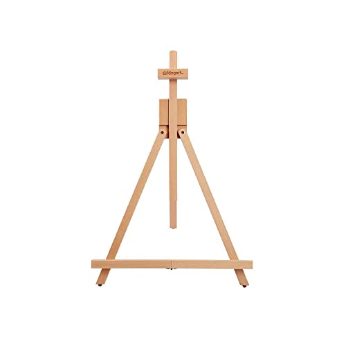 KINGART Tabletop A-Frame Artists Easel, Holds Up to 27" Canvas, Solid Wood, Folding, Portable and Adjustable, for Painting and Display