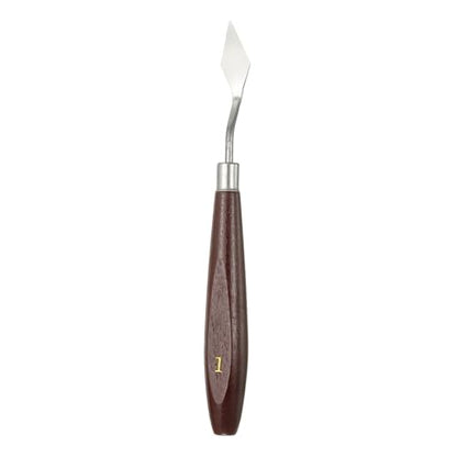 HARFINGTON Palette Knife Painting Tool 1.06" x 0.51" Stainless Steel Art Spatula Pallet Knives Scrapers Tools with Beech Wood Handle for Acrylic Oil Canvas Mixing Spreading, Red/Silver - size: 1.06" x 0.51"