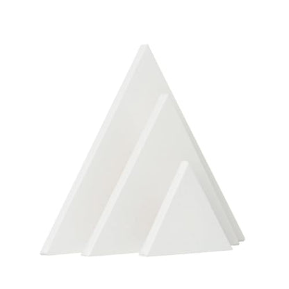 TRANSON 3 Sizes Triangle Shaped Stretched Canvas Primed Ready for Painting - size: Triangle 3PCS