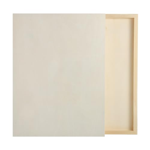 MECCANIXITY 6 Pack Wood Canvas Boards, 12x16 Inch Art Canvases Square Unfinished Wood Panel for Painting, Crafts, DIY Projects, Pouring Art - size: 12x16 Inch