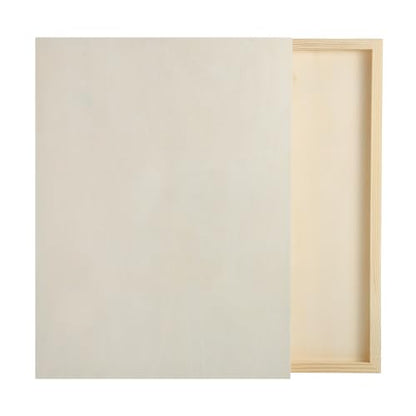 MECCANIXITY 6 Pack Wood Canvas Boards, 12x16 Inch Art Canvases Square Unfinished Wood Panel for Painting, Crafts, DIY Projects, Pouring Art - size: 12x16 Inch