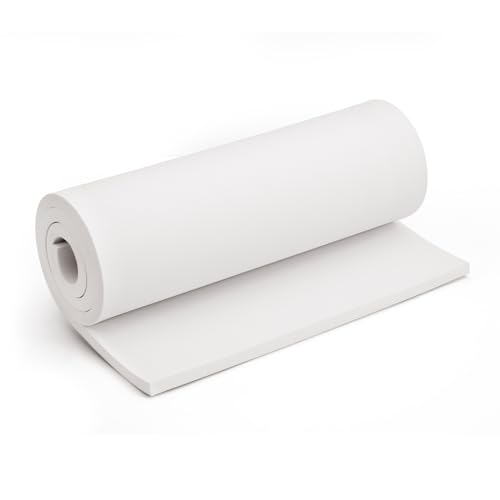 12mm Thick White Foam roll, Premium Cosplay EVA Foam Sheet,13.9"x39",High Density 86kg/m3 for Halloween Cosplay Costume, Crafts, DIY Projects by MEARCOOH - color: White, size: Thickness-12mm