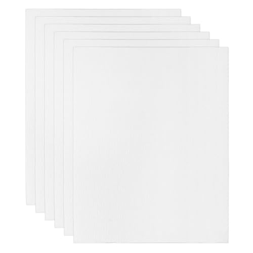 PATIKIL 12x16 Canvas Boards for Painting, 6 Pack 100% Cotton Square Triple Primed Stretched Blank Art Canvas Panel Bulk Thin for Acrylic, Oil, Tempera Paints, White - size: 12x16inch