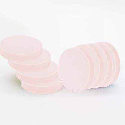 6 Pieces Round Blank Rubber Stamp Carving Blocks Stamp Making Block Crafts Rubber Stamps for Stamps Making, DIY Crafting, Scrapbook, Soft and Easy to Carve, Pink