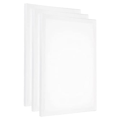 PATIKIL Paint Canvases Panel for Painting, 3 Pack 12x16 Inch Rectangle Wood Frame Stretched Blank Art Board Panels for Acrylic, Oil, Tempera Painting, White - size: 12x16 Inch