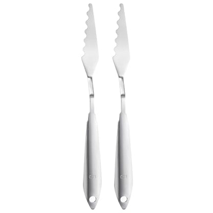 HARFINGTON 2pcs Palette Knife Painting Tool 8.66" Stainless Steel Silver