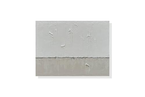 NANKAI Art Hand-painted minimalist style oil painting in gray and white - color: NKHB003