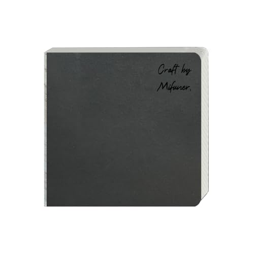 Square 3.9X3.9 300gsm Portable Watercolor Paper Pad Journal 60pgs (30 Sheets Front Back 2 Textures) Travel Size for Calligrapher Watercolor Sketch Book Water Color Paper Notebook Black - color: 300gsm-Black
