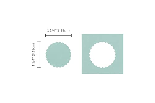 BiraBira Scalloped Circle Punch, 1.25 inch for Paper Crafting Scrapbooking | Creating Gift Tags, Making Embellishments, Additions to Handmade Cards