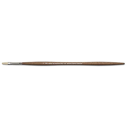 Winsor & Newton Artists' Oil Synthetic Brush, Flat #2 | Synthetic Flagged Bristles, Excellent Color Carrying Capacity, Handmade in England, For Oil Paint - style: Flat #2