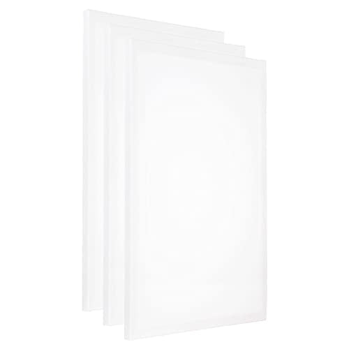 PATIKIL Paint Canvases Panel for Painting, 3 Pack 16x24 Inch Rectangle Wood Frame Stretched Blank Art Board Panels for Acrylic, Oil, Tempera Painting, White - size: 16x24 Inch